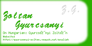 zoltan gyurcsanyi business card